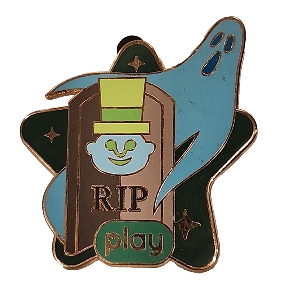 Disney Haunted Mansion Hat Box Ghost Tombstone Graveyard RIP Play App Pin 135607